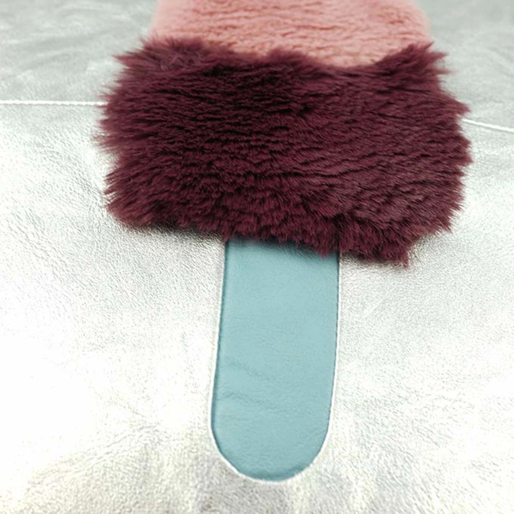 Artificial Fur Leather Ice Cream Design Pillow Cushion Used for Bed/Sofa/Living Room