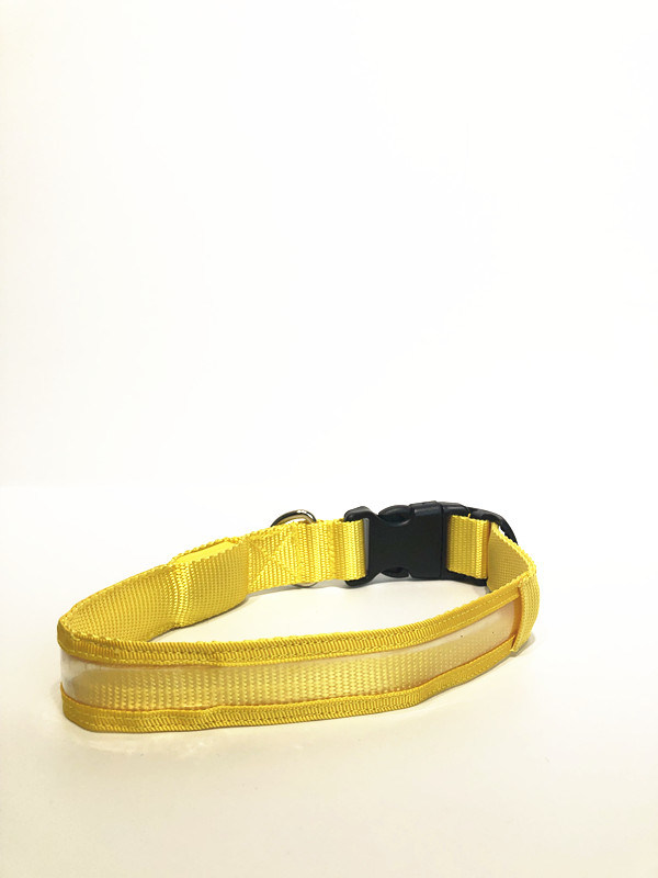 Adjustable LED Pet Collar Wholesale Pet Products Yellow