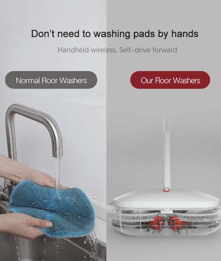 Boomjoy Wireless Household Intelligent Mob Electric Spin Mop with Spray Function