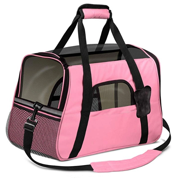 Approved Pet Carriers W/ Fleece Bed for Dog & Cat Airline