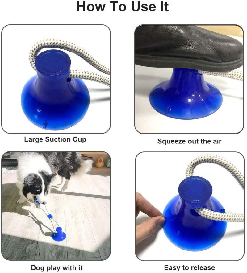 Pet Toy, Interactive Ropes Toys with Suction Cup for Teeth Cleaning
