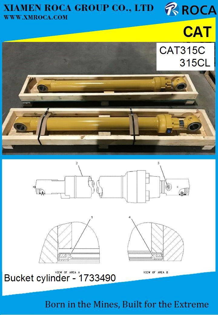 Cat 315c/315cl Excavator Bucket Cylinder 1733490 Cat Type Cylinder