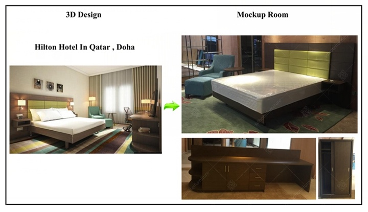 Environmental Friendly Wooden Hotel Bedroom Furniture Sets (S-30)