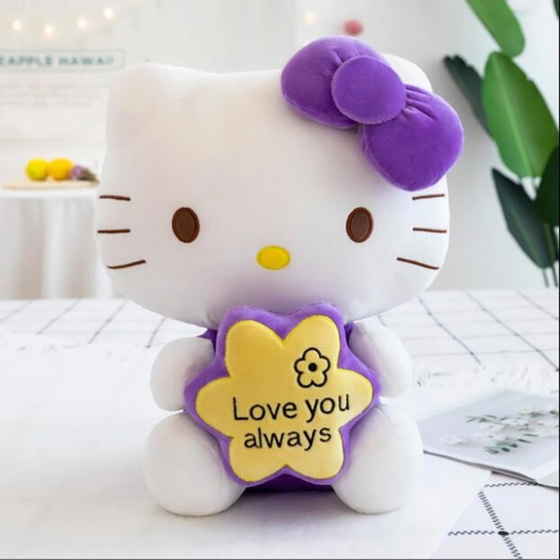 Japan Sanrio Cartoon Cute Soft Hello Kitty Cat Plush Toy for Valentine Gifts