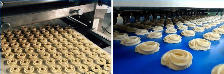 Stainless Steel Three Color Cookies Production Line Cookie Dough Extruder Machine