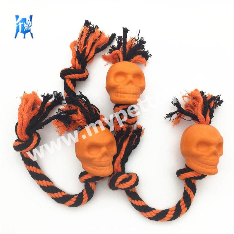Halloween Wholesale Funny Halloween Human Skeleton Shape Pet Dog Squeaky Toy for Dog Cat Play