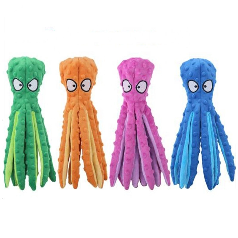 Wholesale No Stuffing Octopus Dog Chew Toys Squeaky Toys Pet Plush Toy