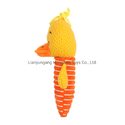 Hot Sale Custom Cute Soft Duck Squeaky Plush Pet Chewing Toy for Dogs
