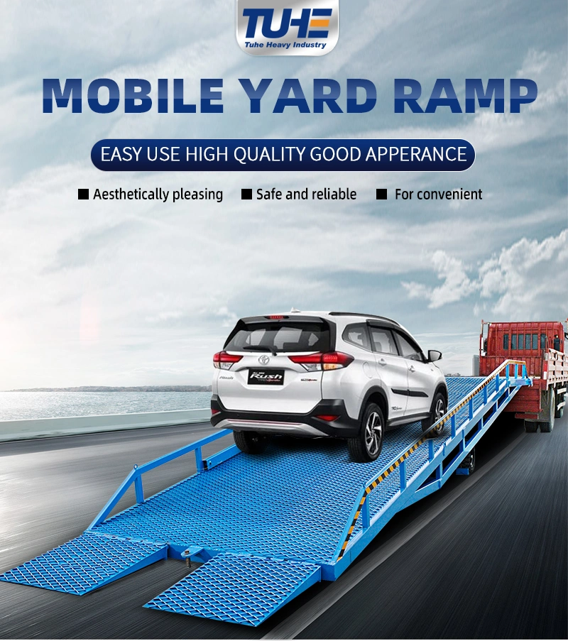 4ton 6ton 10ton Container Mobile Yard Ramp Forklift Car Truck Loading Discharge Goods Loading Unloading Ramp