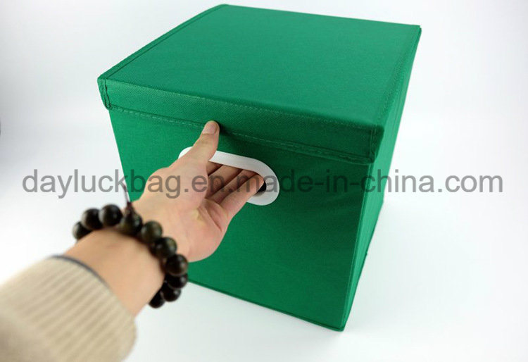 Home Collapsible Custom Non Woven Fabric Cube Storage Box for Shoe Toy