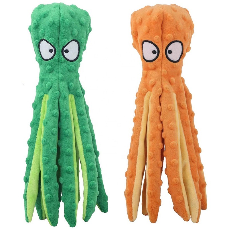 Wholesale No Stuffing Octopus Dog Chew Toys Squeaky Toys Pet Plush Toy