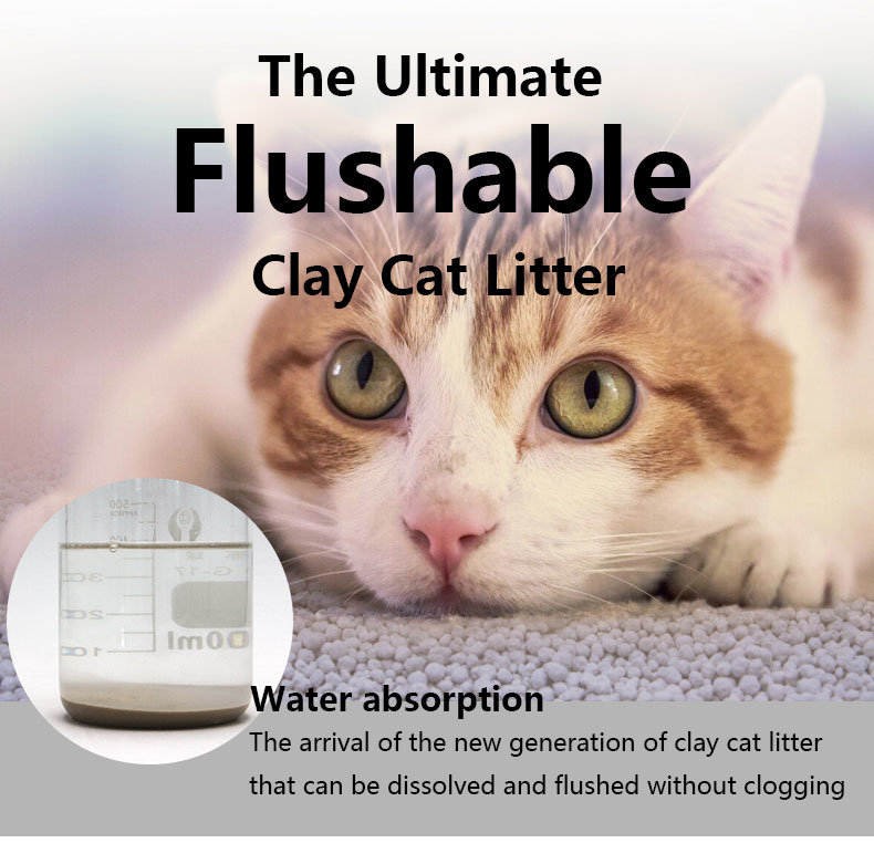 China New Pet Suppy Water Soluble Bentonite Cat Litter Pet Products
