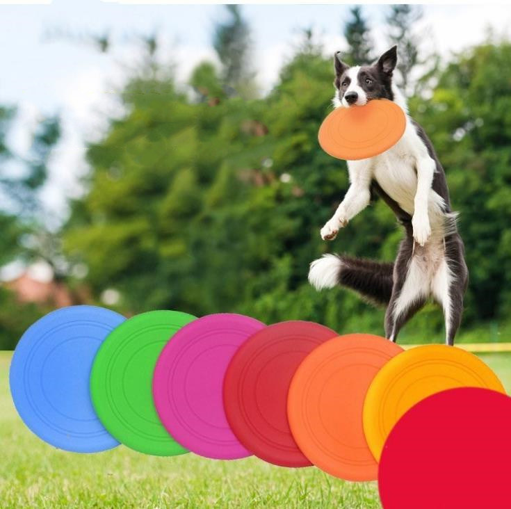 Interactive Dog Rubber Soft Training Pet Dog Toy Products Dog Flying Disc