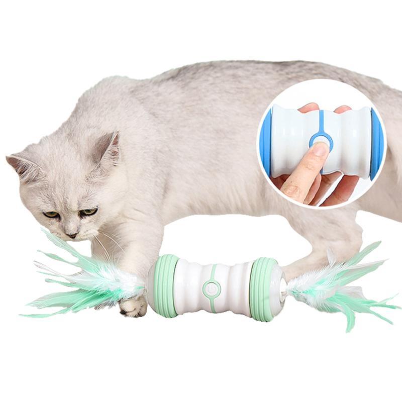 Pet Products Toy USB Roll Smart Toy Feather for Cats