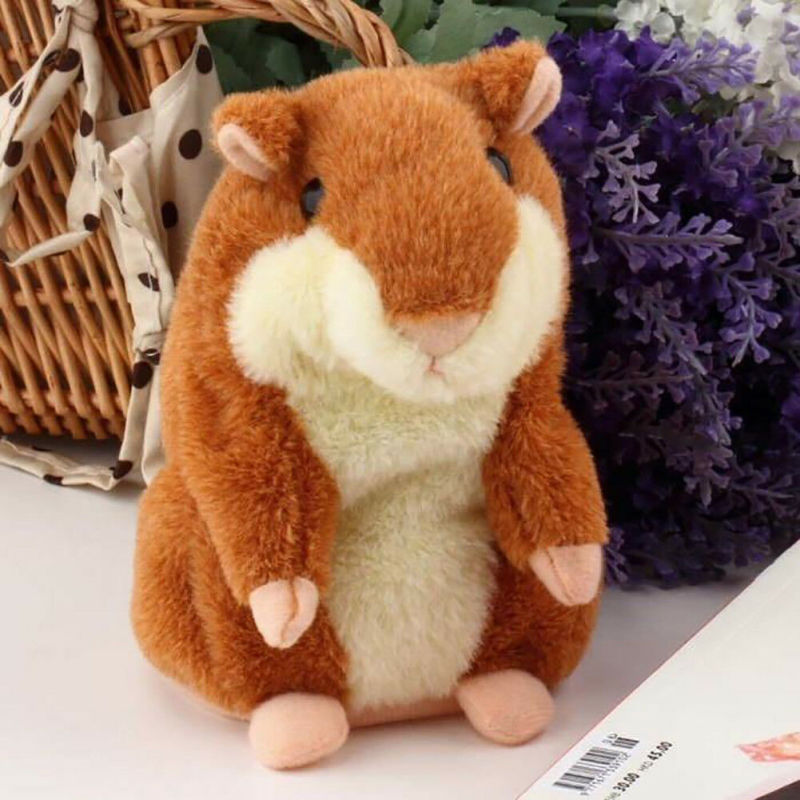 Talking Hamster Electronic Plush Toy Sound Soft Cute Gift for Children