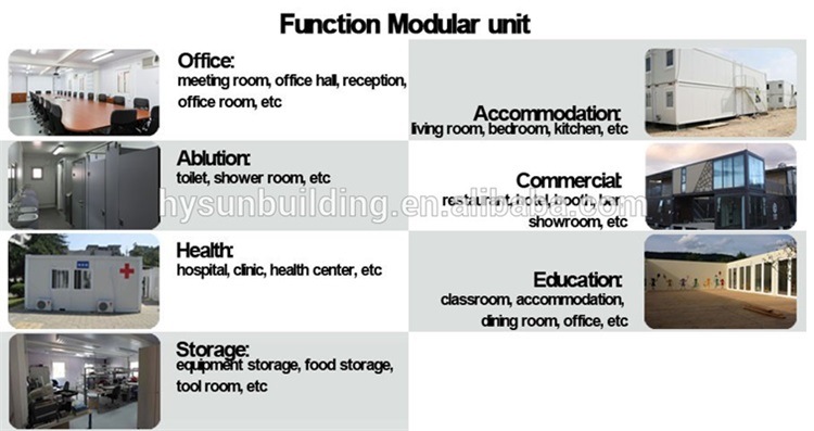 Flat Pack Container with Steel Structure Flat Pack House Container