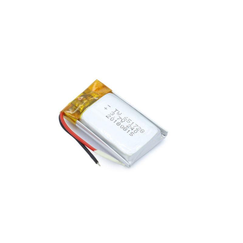 651728 Custom 240mAh 3.7V Nominal Voltage Lipo Lithium Battery for Electronic Toys