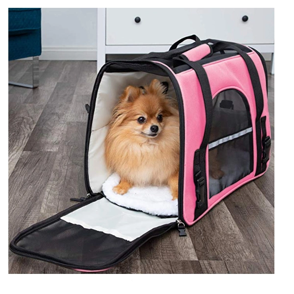 Approved Pet Carriers W/ Fleece Bed for Dog & Cat Airline
