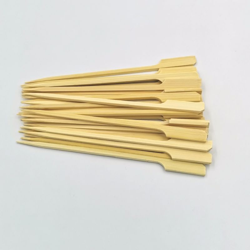 Best Quality Eco Friendly BBQ Tools Barbecue Bamboo Sticks Flat End Bamboo Skewers