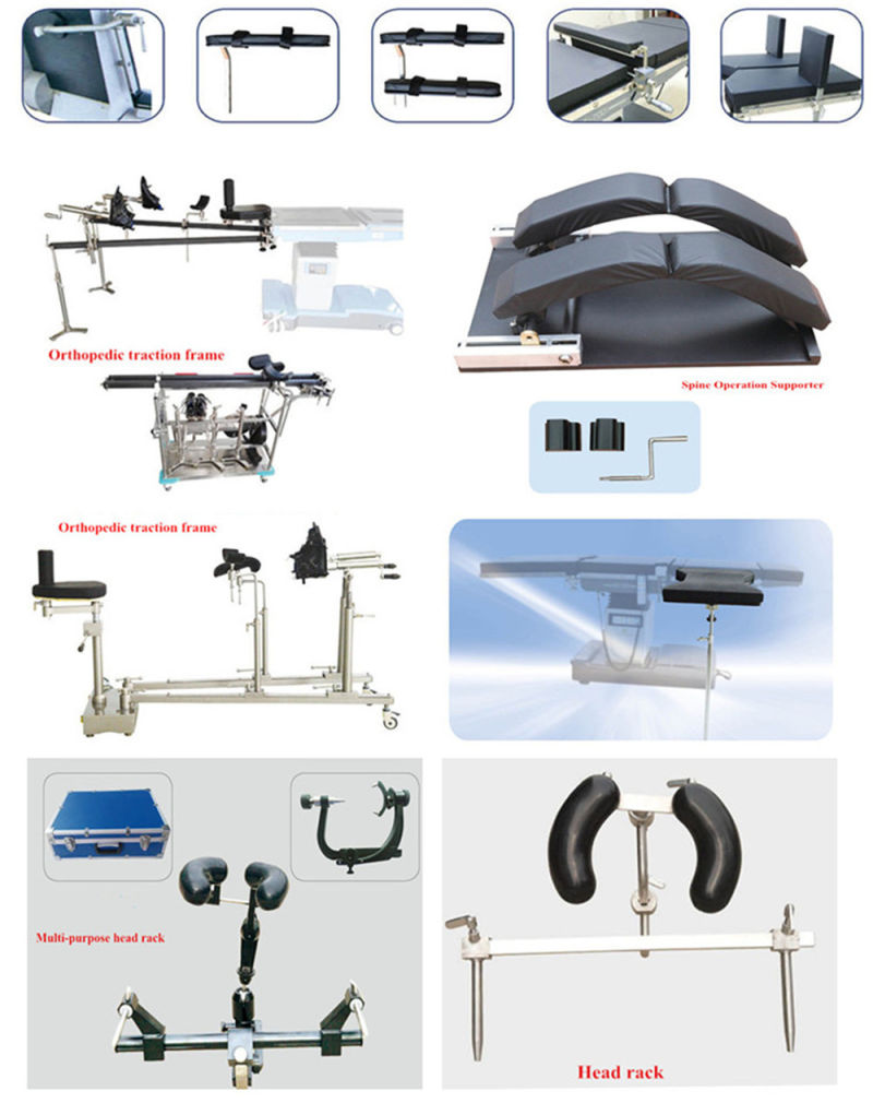 Adjustable Hydraulic Stainless Steel Surgical Bed for Eye Operation