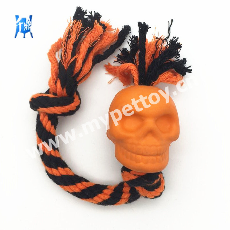 Halloween Wholesale Funny Halloween Human Skeleton Shape Pet Dog Squeaky Toy for Dog Cat Play