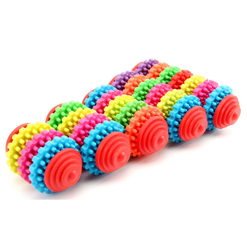 Colorful Rubber Dog Toys Pet Products Pet Toys Chew Pet Dog Puppy Dental Teething Healthy Teeth Gums Toys Ball Dog Games