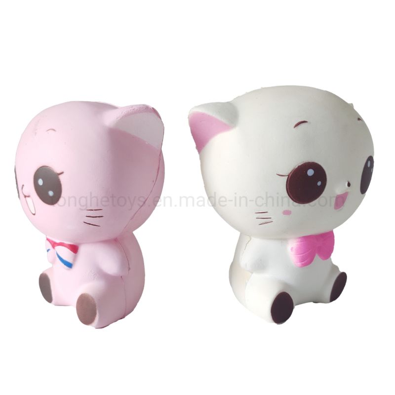 Squishy Cute Soft White Cat Squeeze Kawaii Squishy Cat Toy