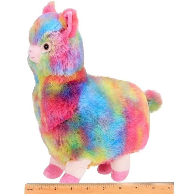 Manufacturer Professional Custom Alpaca Plush Toy Soft Llama Stuffed Toy Animal Baby Rainbow Alpaca Plush Toy