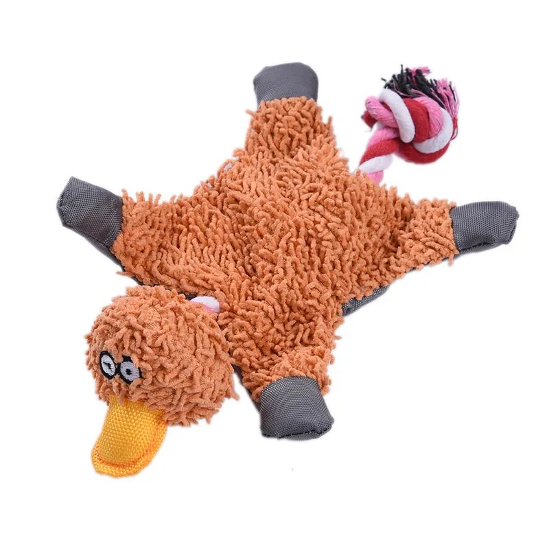 Duck Making Sound Plush Dog Puppy Chew Toys Training Teething Toys