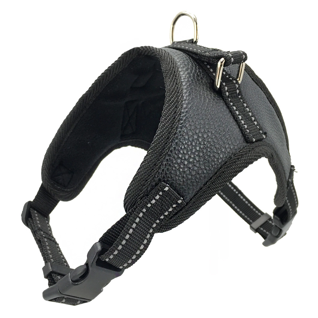Adjustable No Pull Soft Reflective Portable Leather Dog Products