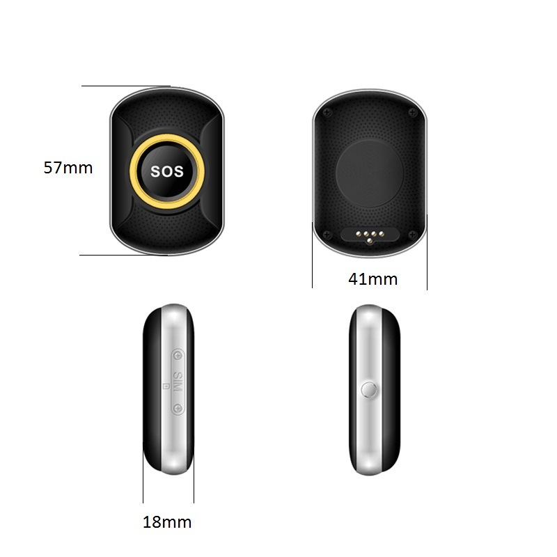 Dog Cat GPS Tracking 4G LTE Mini Coin Size Collar GPS Tracker for Pet Dog Cat