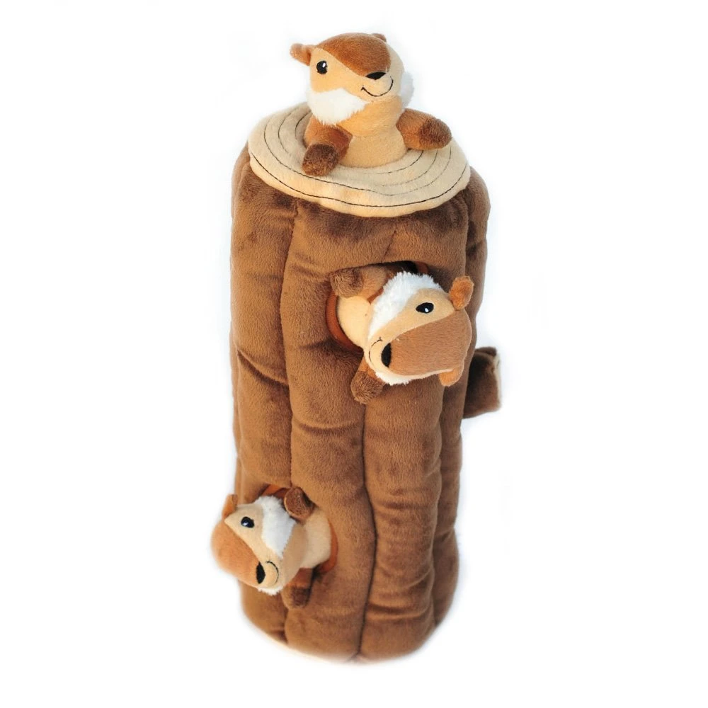 Plush Squirrel Squeaky Hide and Seek Dog Toy Pet Toy