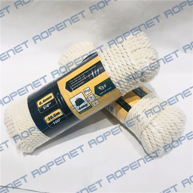 Suppliers of Cotton Rope/Twisted Cotton Rope 6.4mm