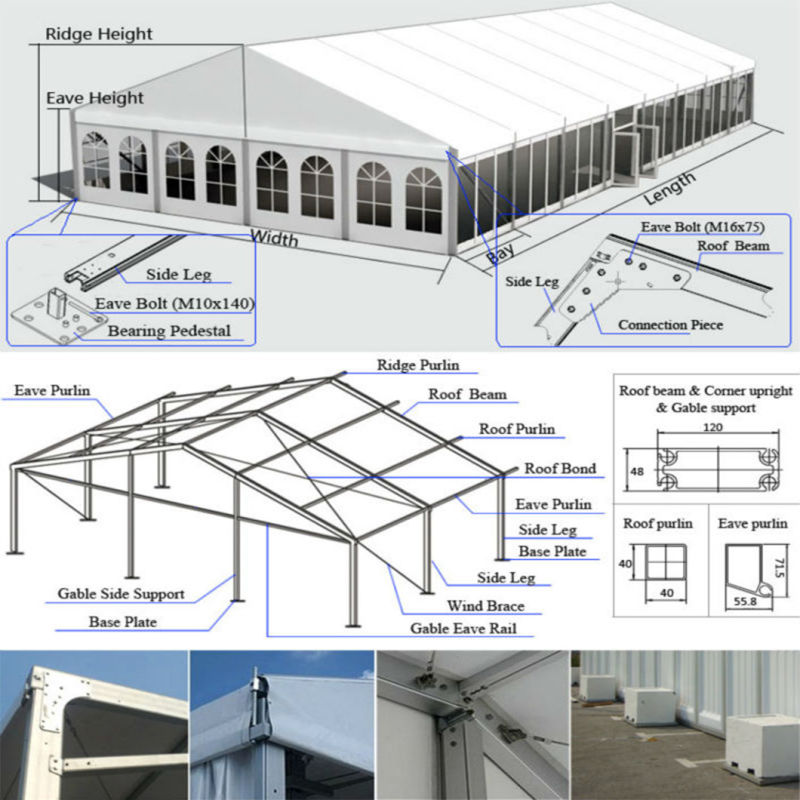 100 Seater Marquee Tent Event Activity Tent Big Trade Show Exhibition Tent Hall