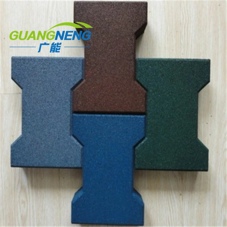 Dog-Bone Rubber Tile Paver, Playground Rubber Mat, Gym Mat