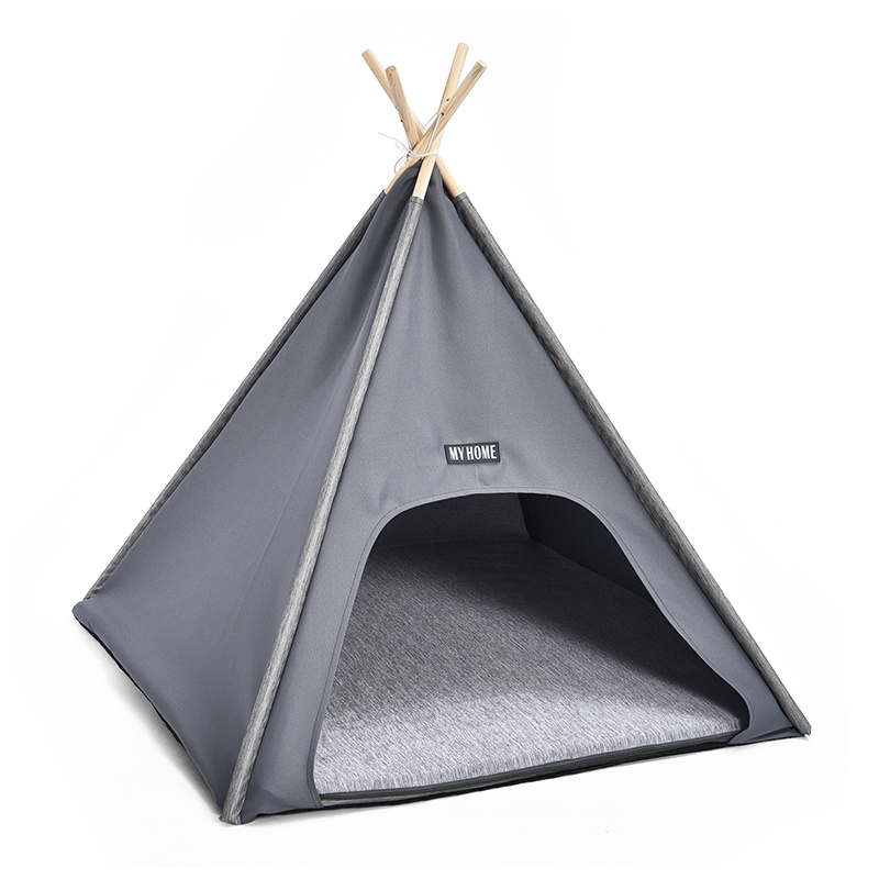 Cooling Fabric Cool Touch Feel Pet Cat Dog Teepee Bed Tent