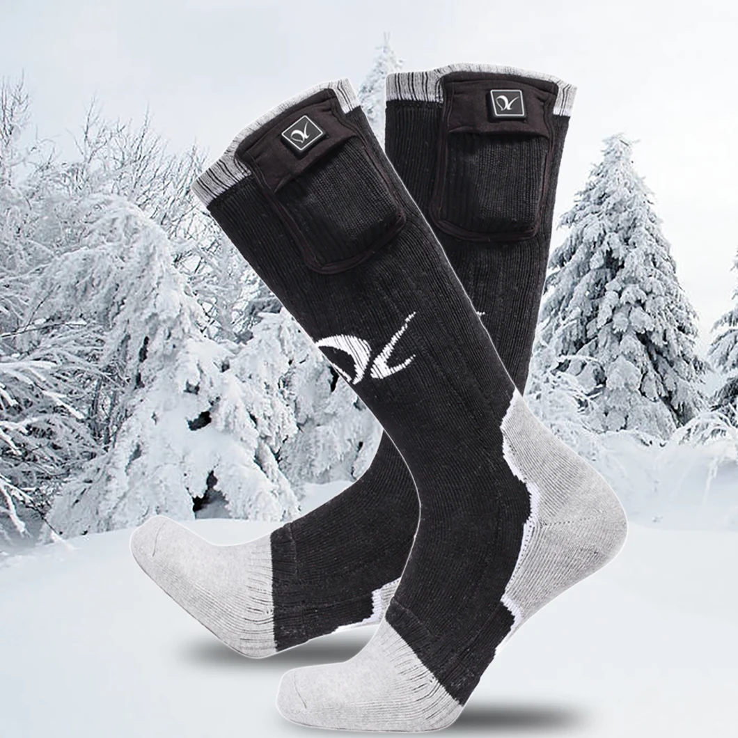 Custom Logo Battery Heated Ski Socks Men Womens Heated Socks