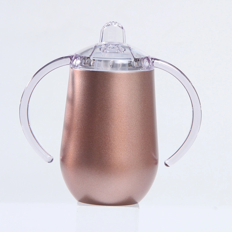 10oz Sippy Lids Stainless Steel Tumbler Double Wall Vacuum Insulated Skinny Tumbler Sippy Milk Tumbler Cups
