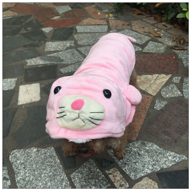 Pink Dolphins Cats and Dogs Transformed Into Dog Clothes Autumn and Winter New Pet Supplies