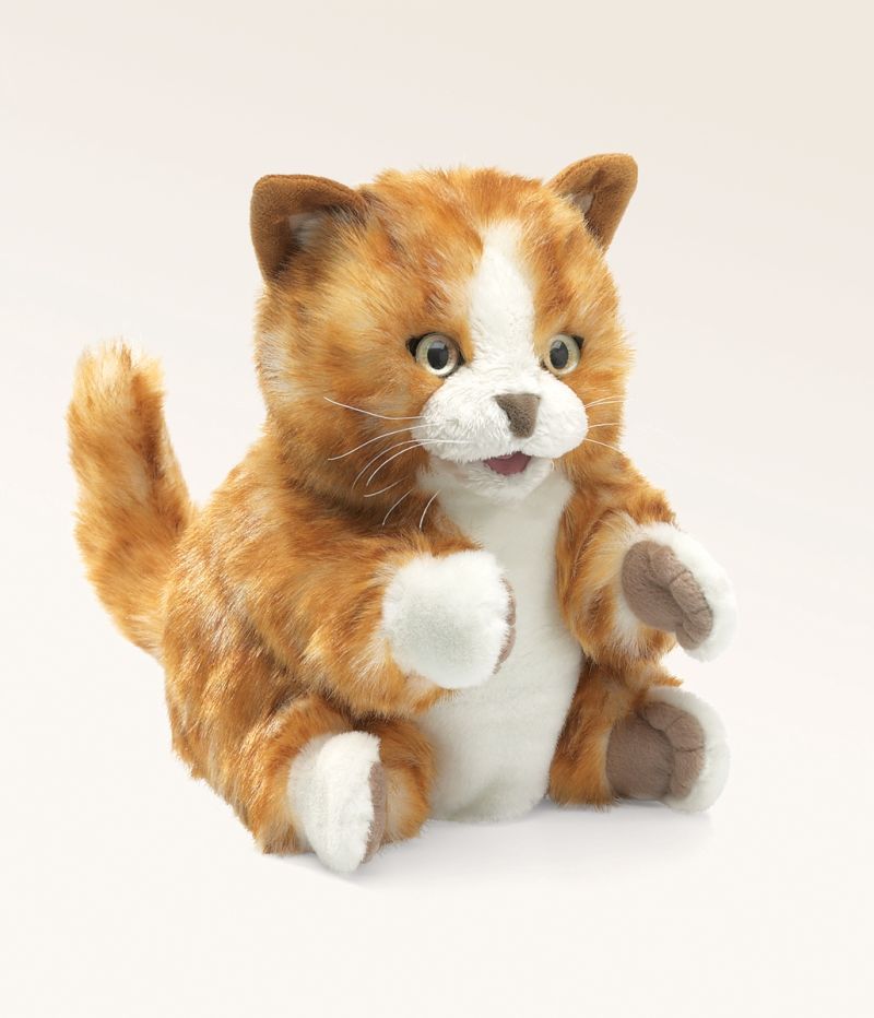 Cuddly Kitten Toy Little Golden Cat for Kids' Gifts