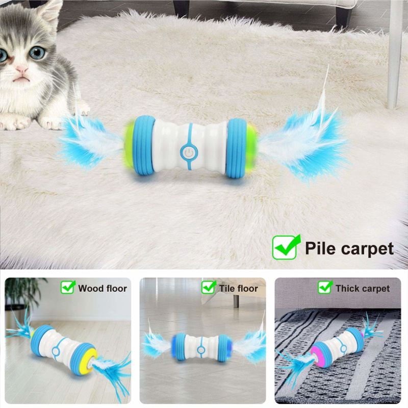 Pet Products Toy USB Roll Smart Toy Feather for Cats