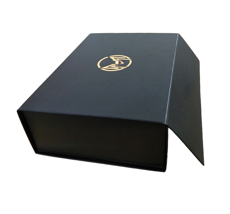 Luxury Soft Touch Smooth Matte Black Foldable Packaging Paper Box