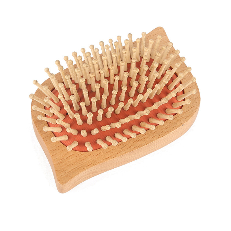 Travel Bamboo Hair Brush, Natural Bamboo Bristle Detangling Brush for All Hair Types