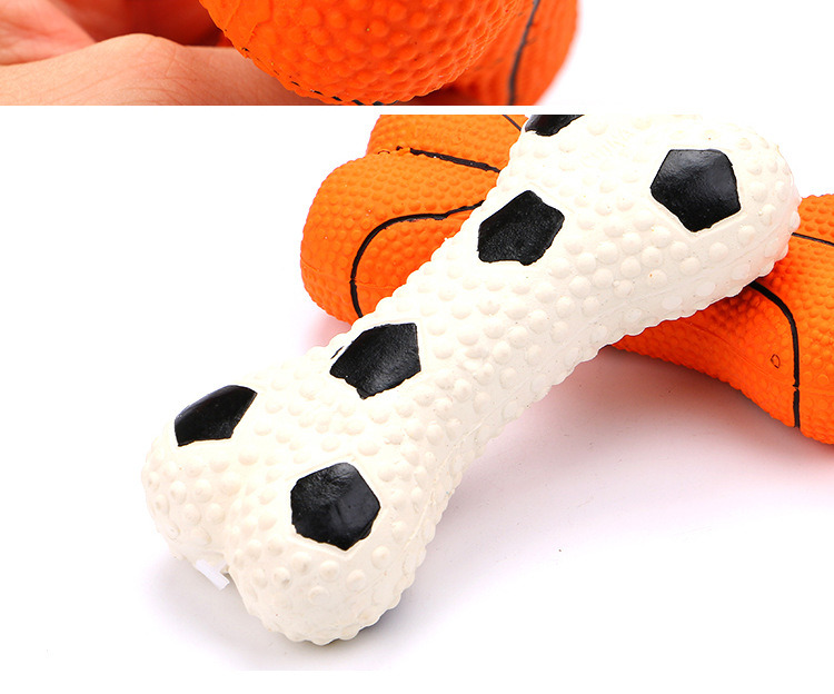 Dog Toy Hygiene Pet Latex Toy Vocal Bone Basketball Bump Bb Called Toy
