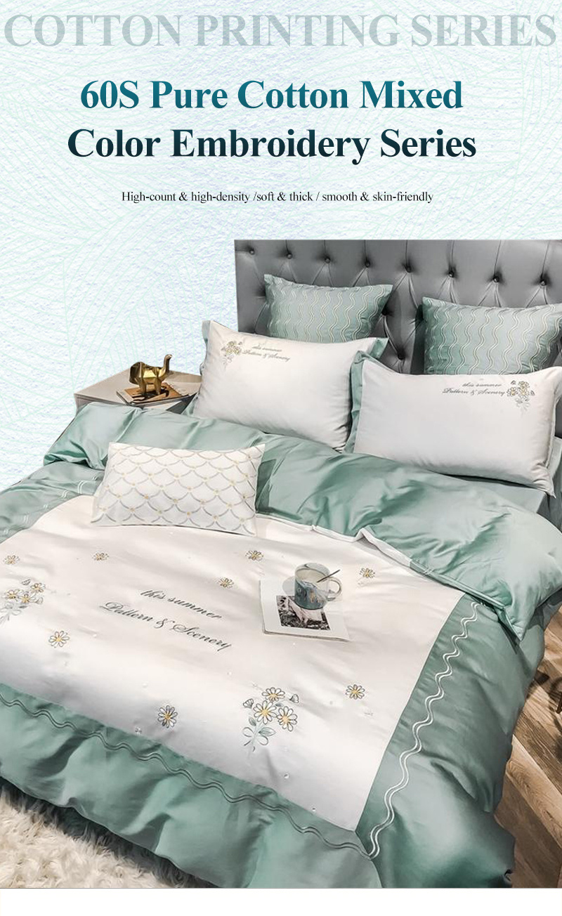 Hot Sale New Product Multi Color Bed Sheet Set Comfortable for Queen Bed