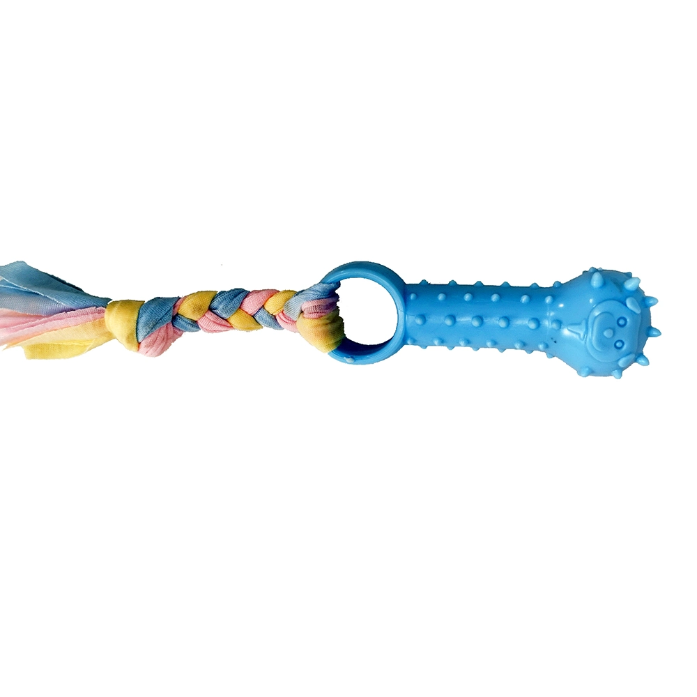 TPR Pet Chew Toy with Colorful Rope (Bone Shape)