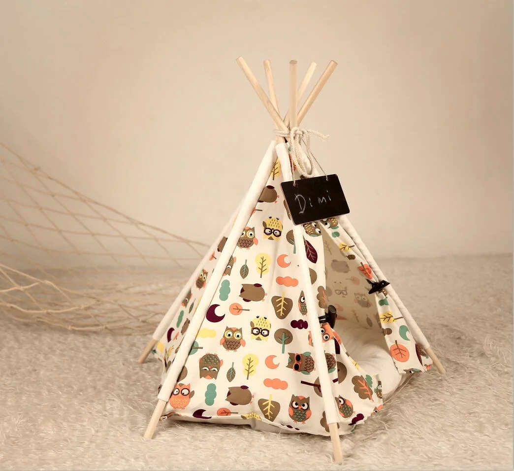 Fashion Pet Teepee Washable Durable Foldable Pet House Tent