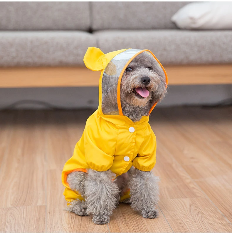 Dog Raincoat Pet Jumpsuit Waterproof Pet Rain Jacket Waterproof Clothes