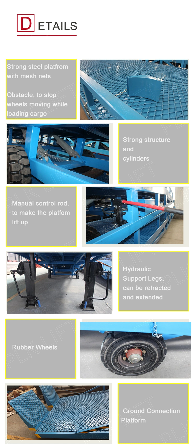 Hydraulic Container Loading Ramp Lift Car Loading Ramp