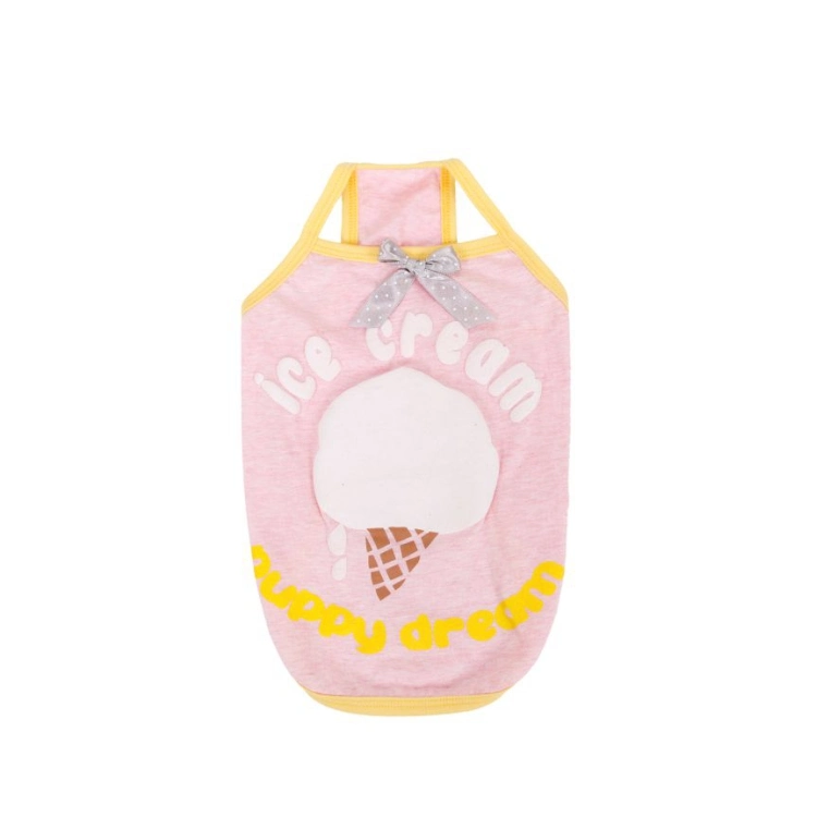 Latest Design Ice Cream Pattern Pink Pet Clothes (YJ95783-A)